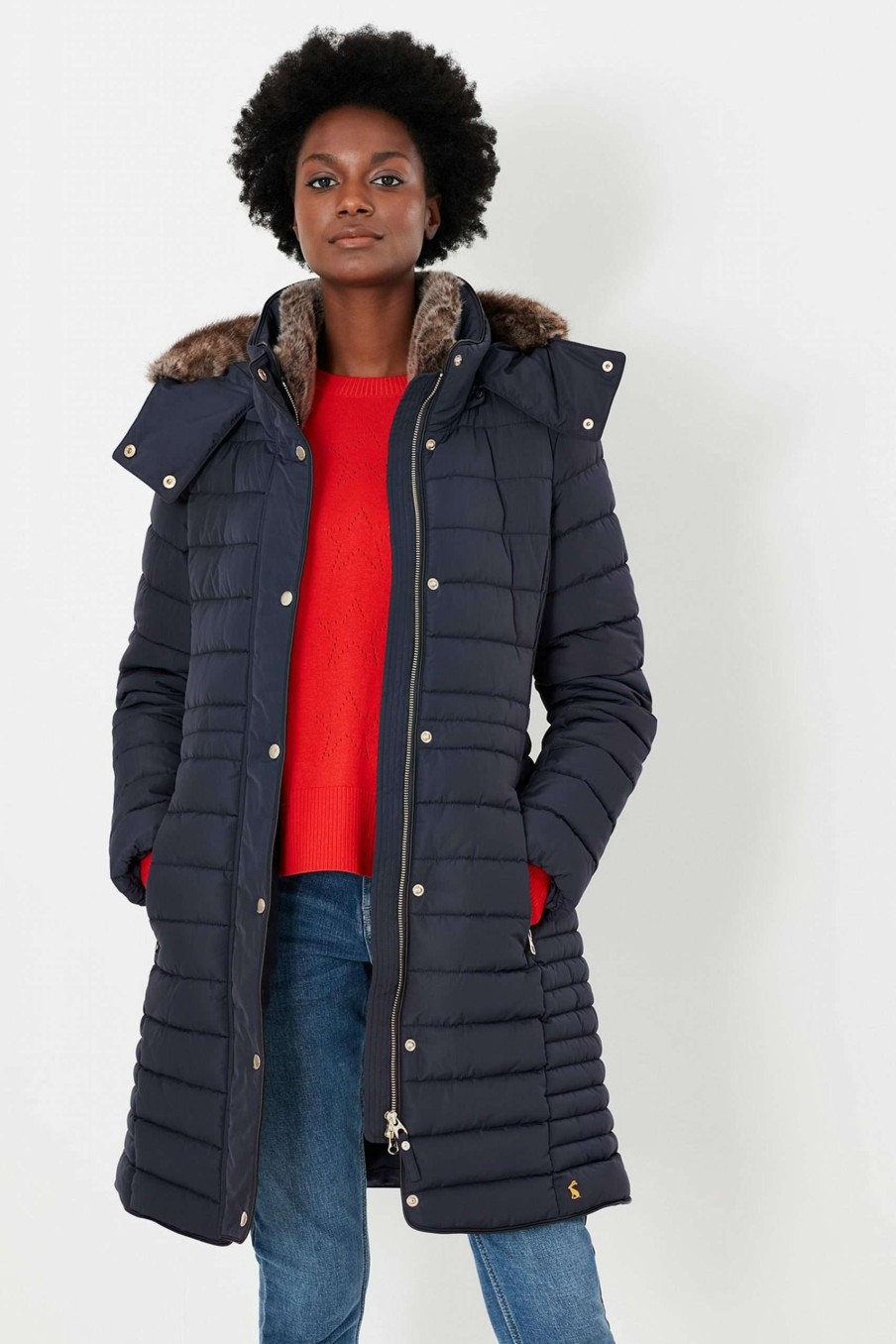 Apparel * | Joules Blue Cherington Caldecott Update Coat Fashion