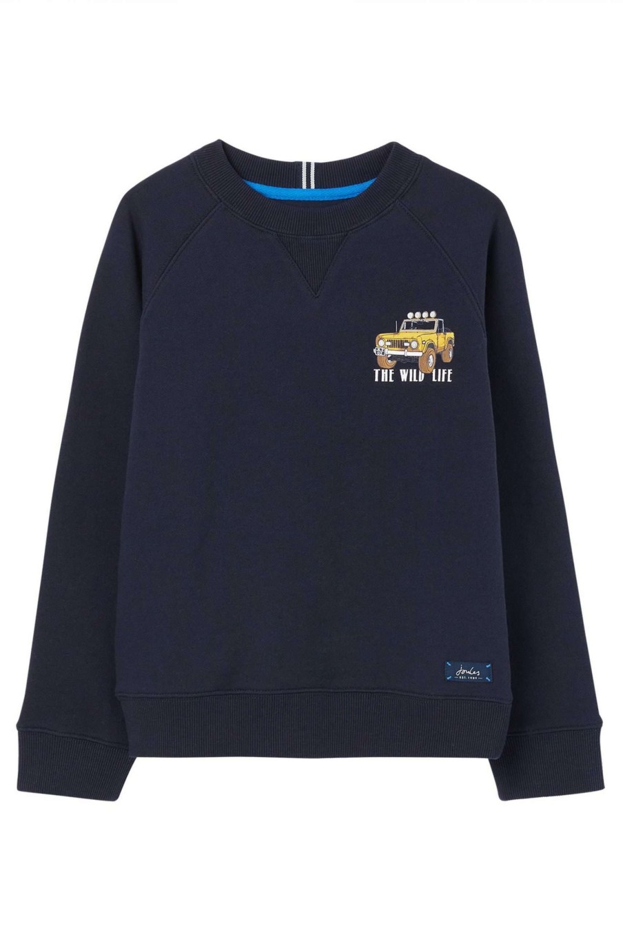 Apparel * | Joules Blue Ventura Artwork Crew Neck Sweatshirt Gift Selection