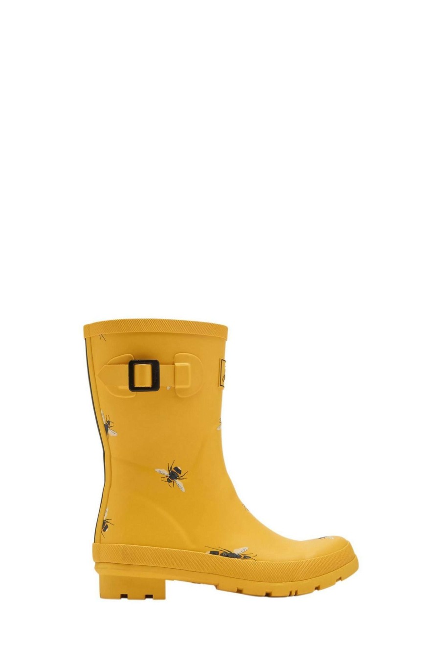 Accessories * | Joules Molly Welly Yellow Mid Height Printed Wellies Attractive