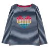 Apparel * | Joules Blue Harbour Luxe Long Sleeve Stripe And Artwork T-Shirt Limited Edition