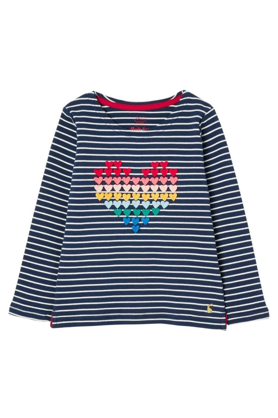 Apparel * | Joules Blue Harbour Luxe Long Sleeve Stripe And Artwork T-Shirt Limited Edition