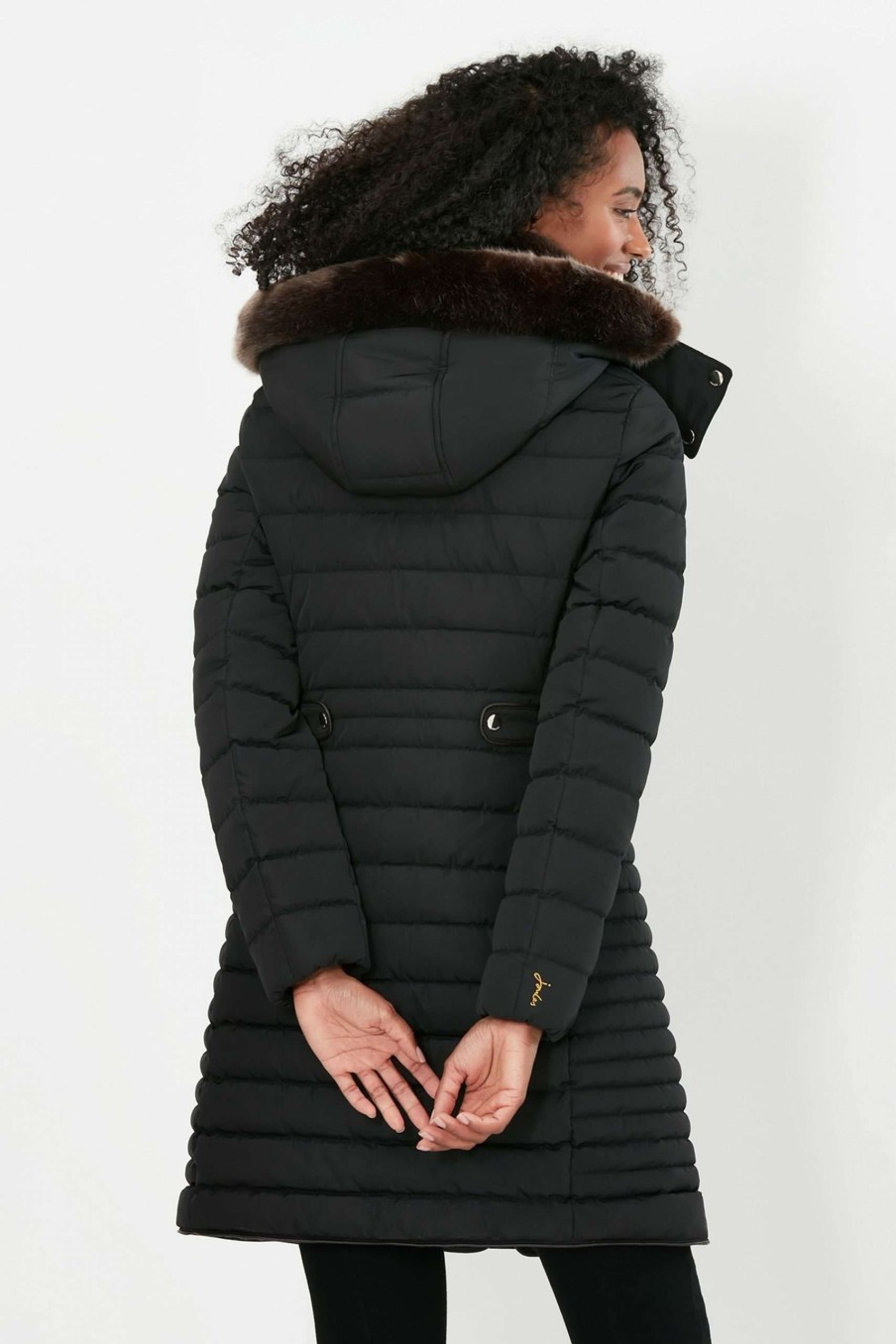 Apparel * | Joules Black Cherington Coat Exclusive Design