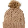 Accessories * | Joules Elena Brown Cable Hat Discount