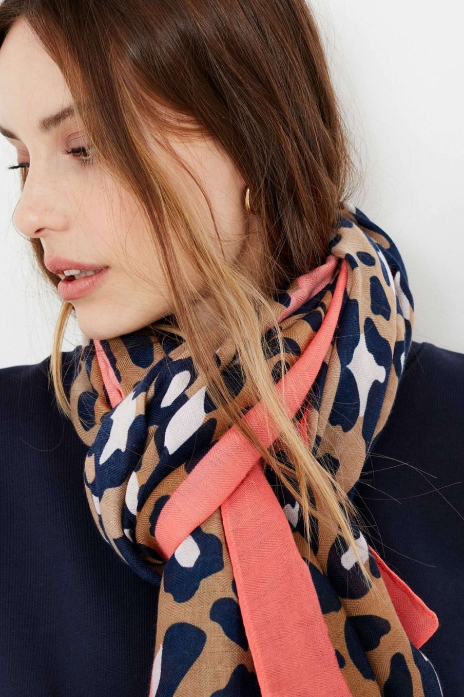 Accessories * | Joules Animal River Lightweight Woven Retangle Printed Scarf Discount