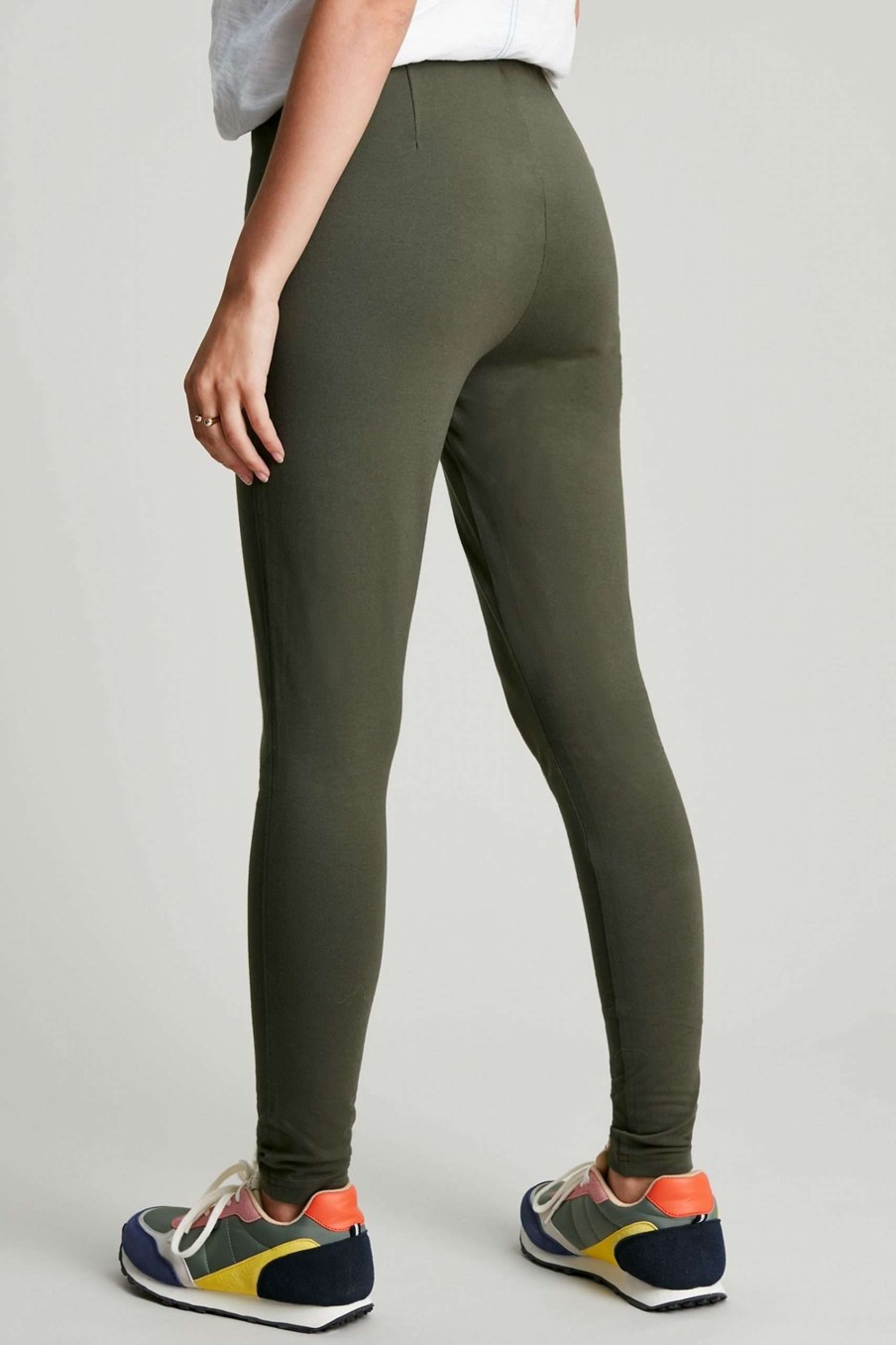 Apparel * | Joules Green Ebba Plain Leggings Latest Fashion