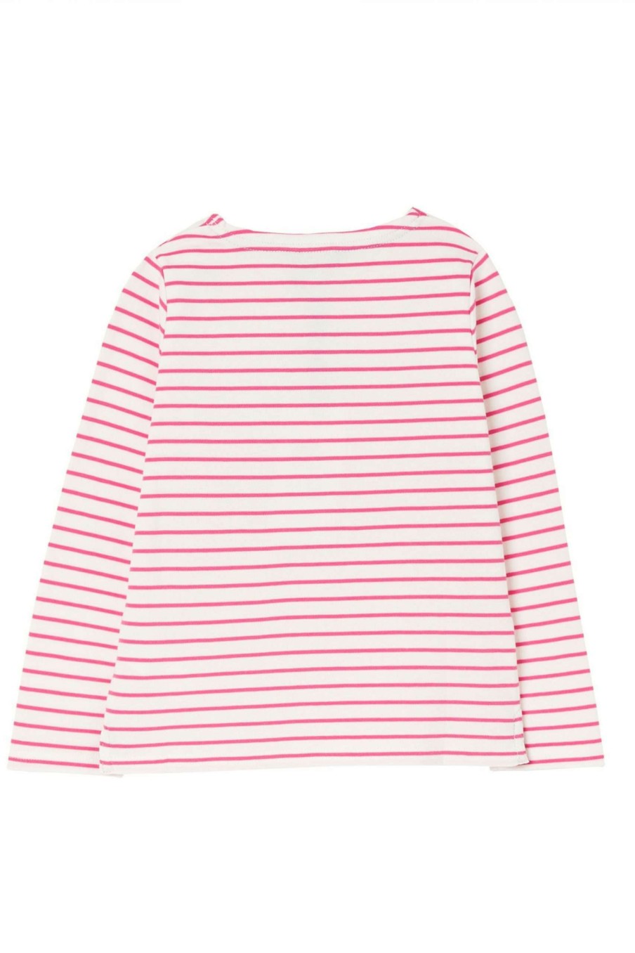 Apparel * | Joules Pink Harbour Luxe Long Sleeve Stripe And Artwork T-Shirt Original