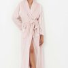 Apparel * | Joules Pink Sara Longline Dressing Gown Promotion