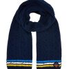 Accessories * | Joules Navy Blue Hartlow Knitted Scarf Fashion