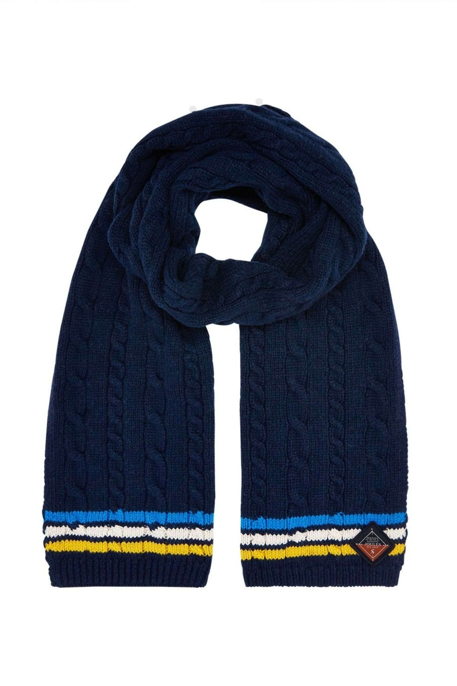 Accessories * | Joules Navy Blue Hartlow Knitted Scarf Fashion