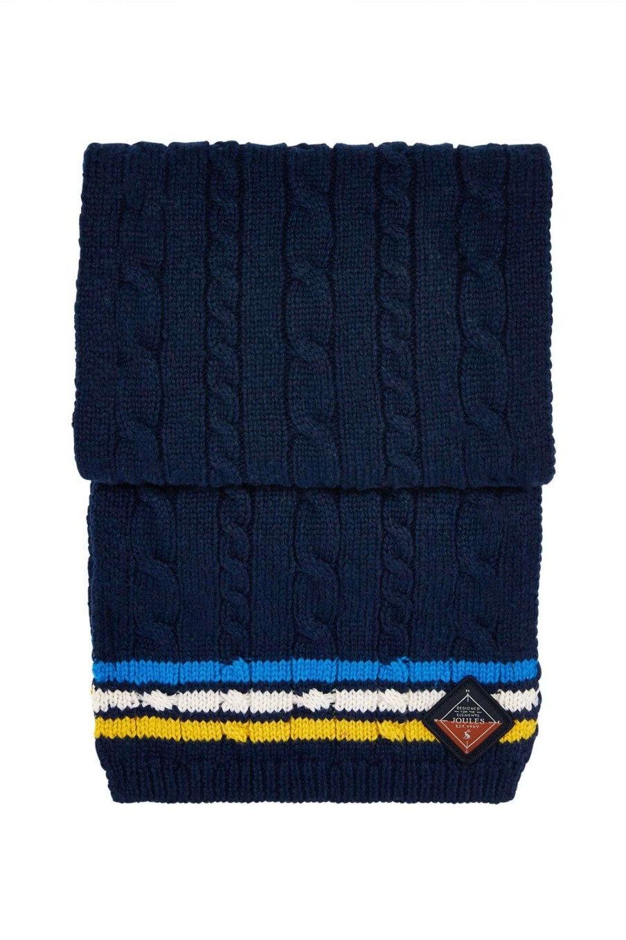 Accessories * | Joules Navy Blue Hartlow Knitted Scarf Fashion