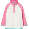 Apparel * | Joules Pink Jaxon Colour Block Fleece Quick Delivery