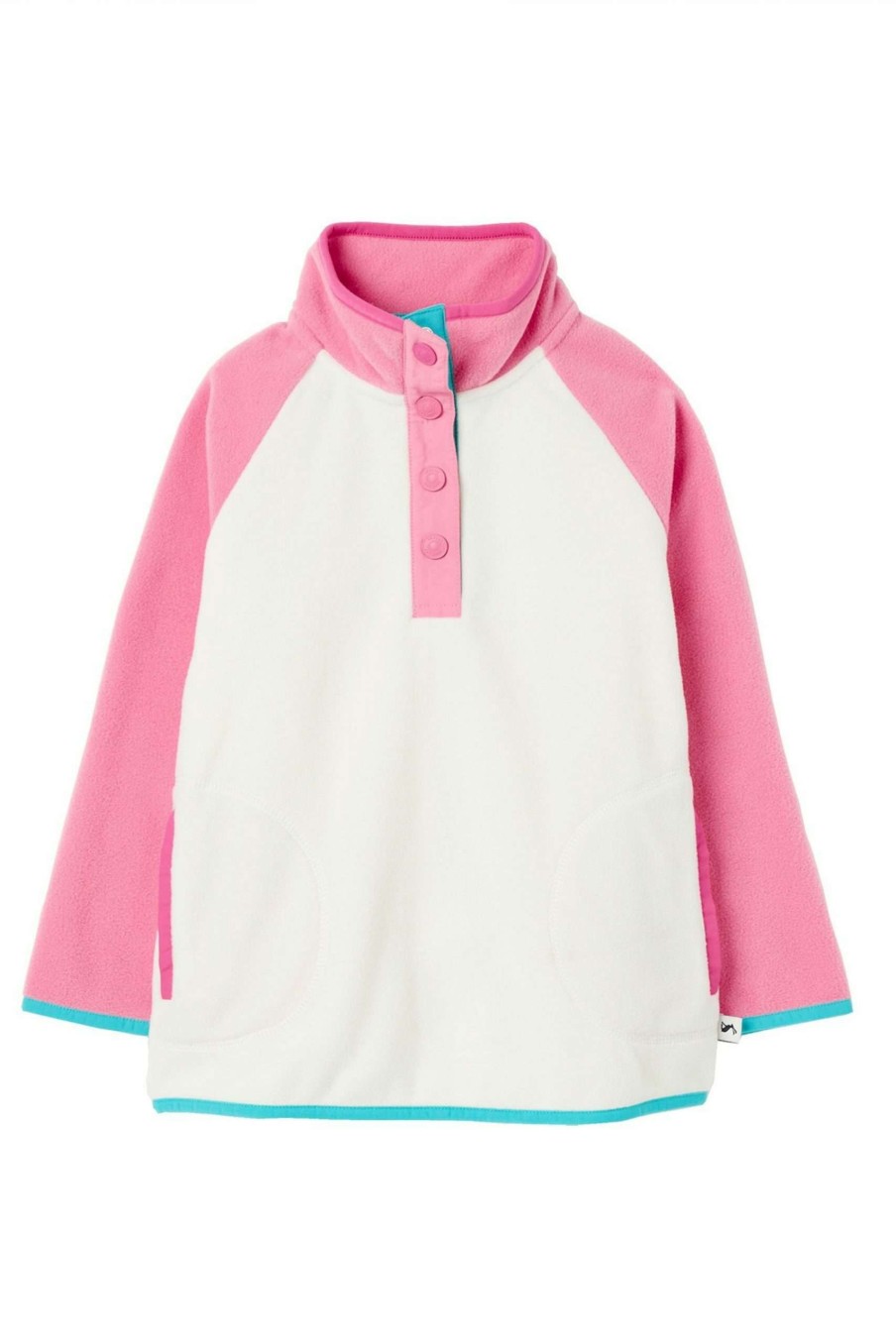 Apparel * | Joules Pink Jaxon Colour Block Fleece Quick Delivery