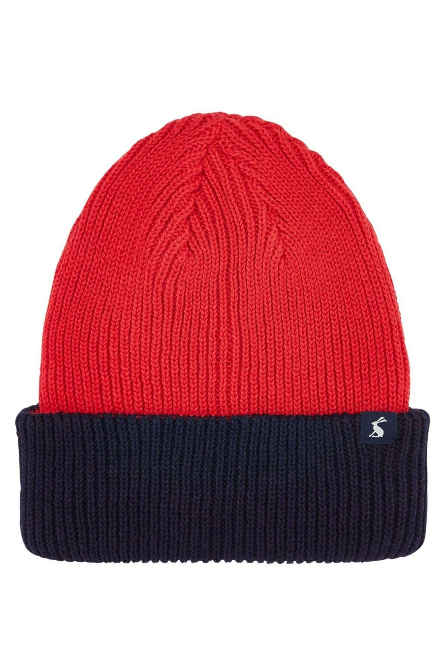 Accessories * | Joules Red Hedly Reversible Knitted Beanie Hat Classical