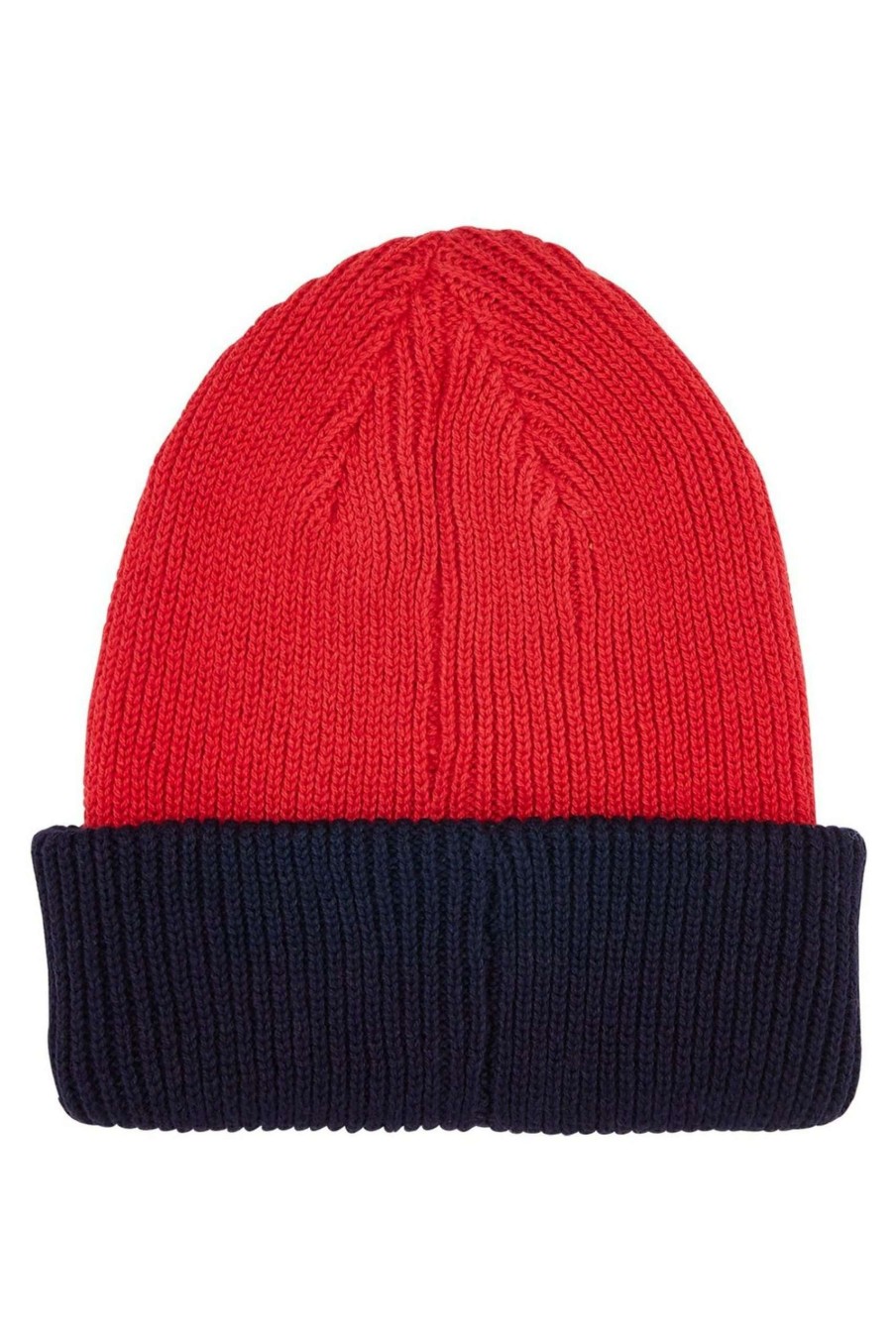 Accessories * | Joules Red Hedly Reversible Knitted Beanie Hat Classical