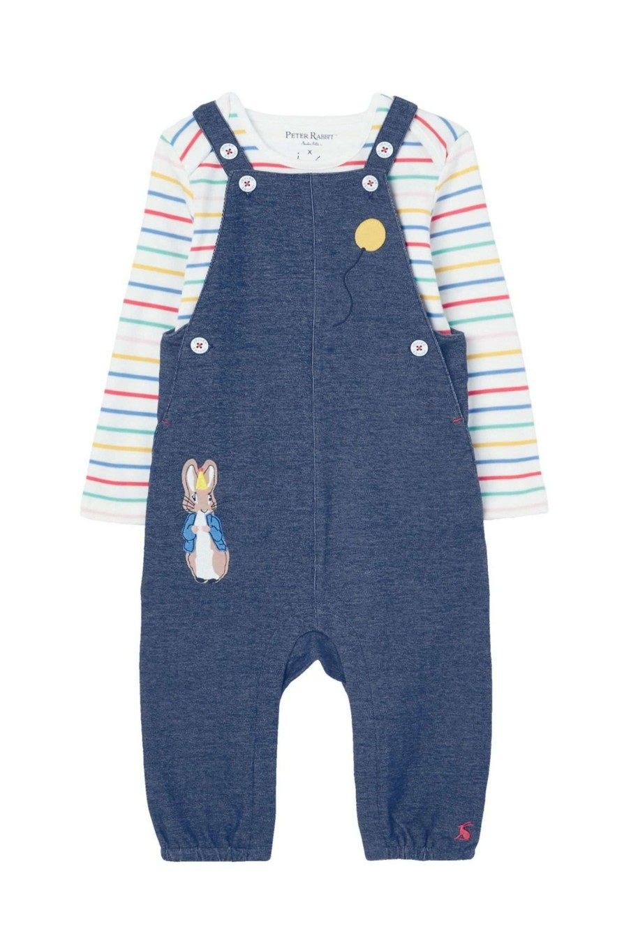 Accessories * | Joules Blue Peter Rabbit Wilbur Organically Grown Cotton Dungaree Set Online Sales