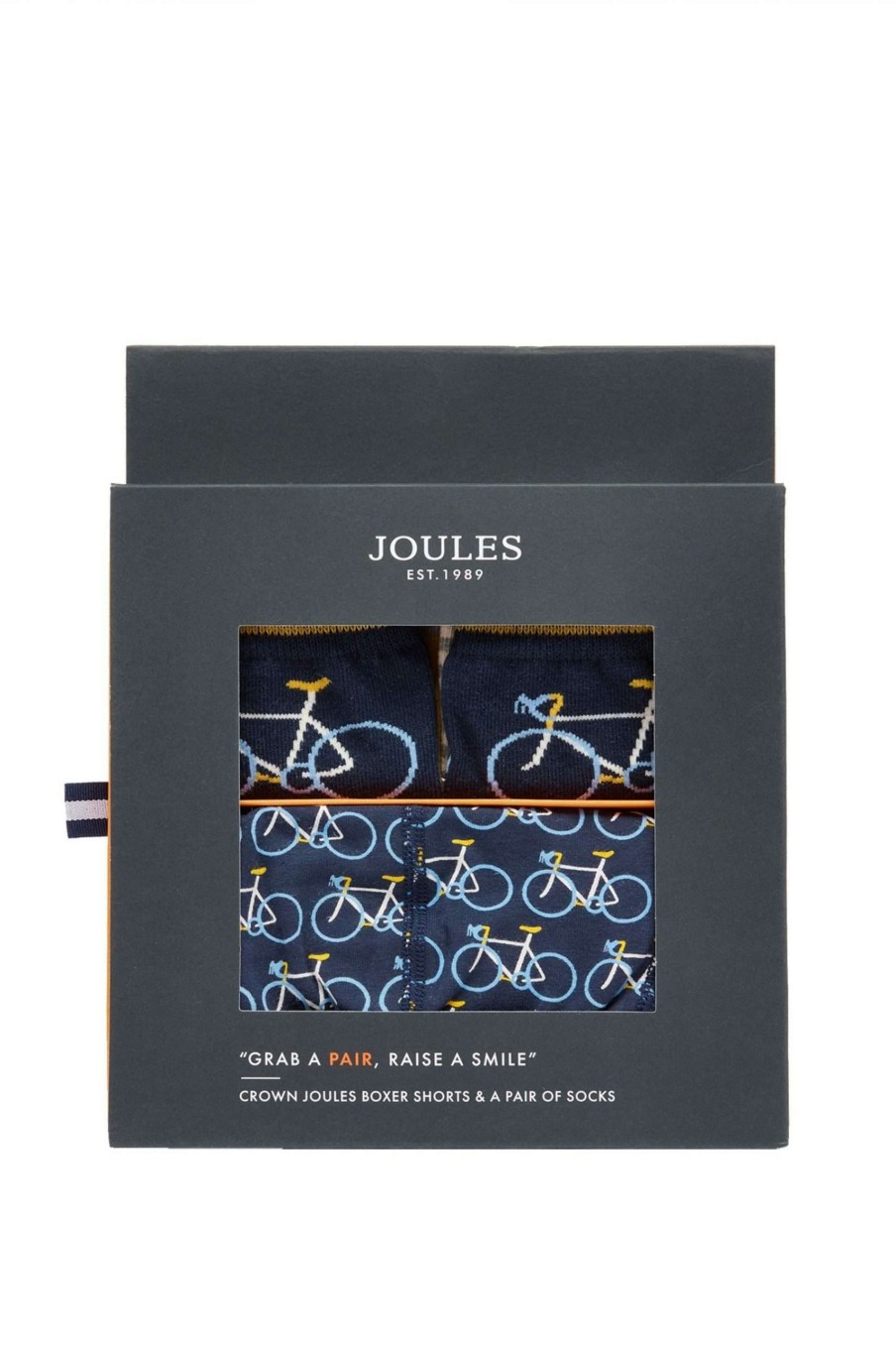 Accessories * | Joules Blue Put A Sock In It Socks And Boxers Gift Set Quick Delivery