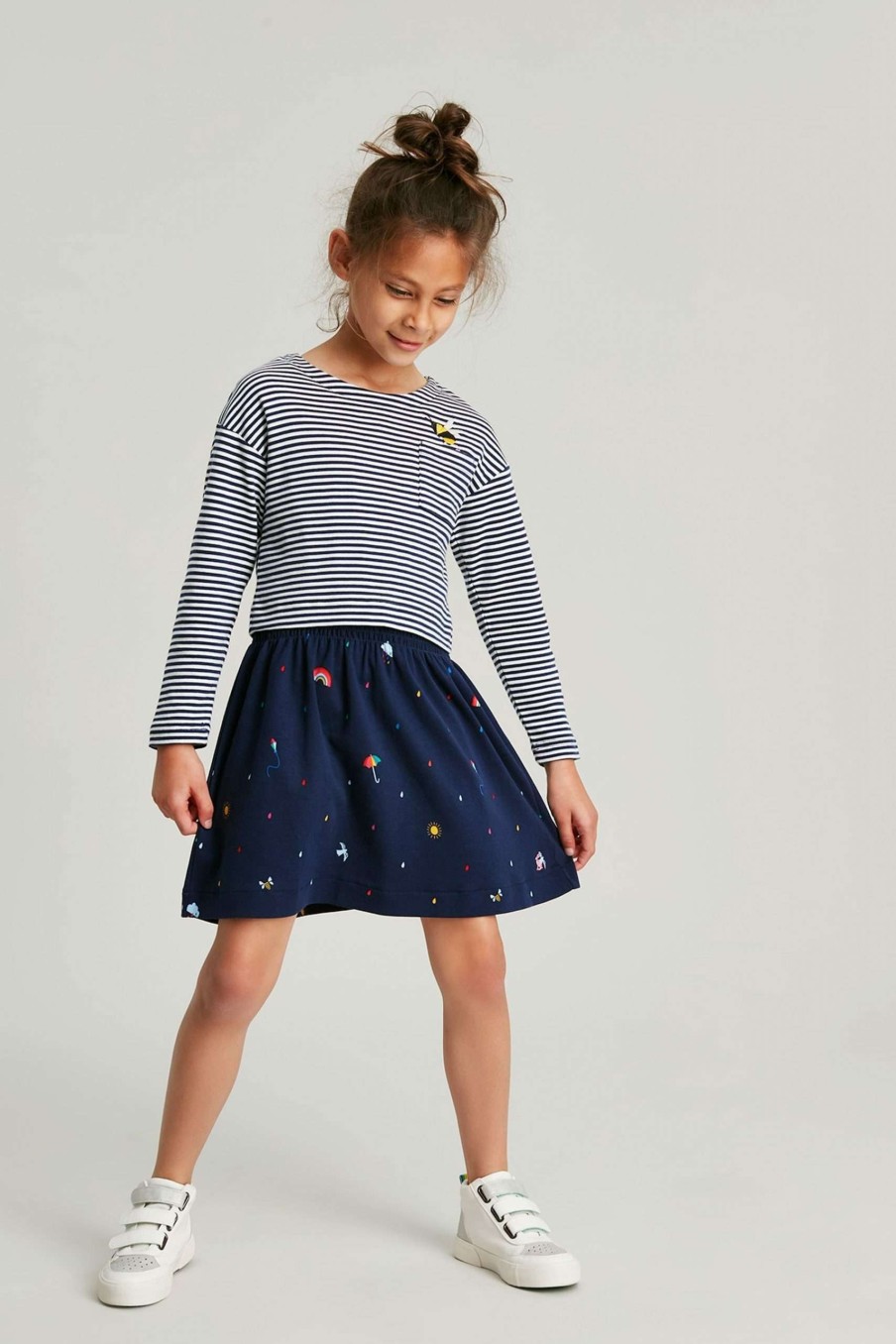 Apparel * | Joules Blue Rose Mock Layer Dress Gift Selection