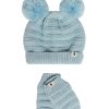 Accessories * | Joules Blue Pom Knitted Hat And Glove Set Online Sales