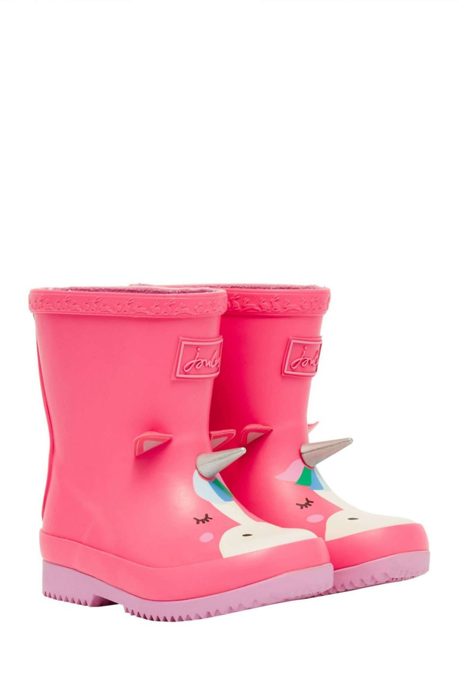 Accessories * | Joules Baby Pink Welly Print Printed Wellies Sale Online