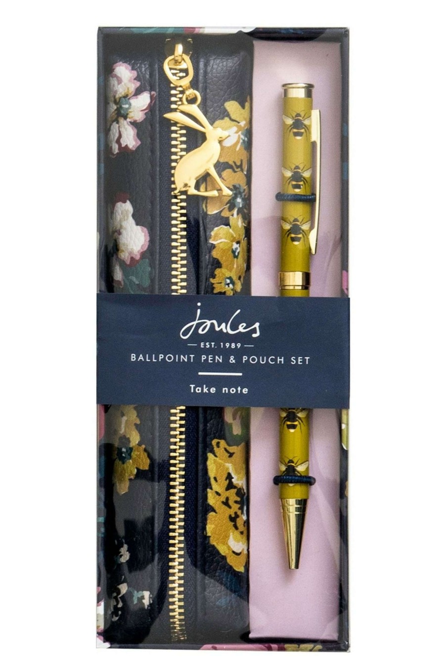 Accessories * | Joules Blue Floral Pen And Pouch Set Discounts