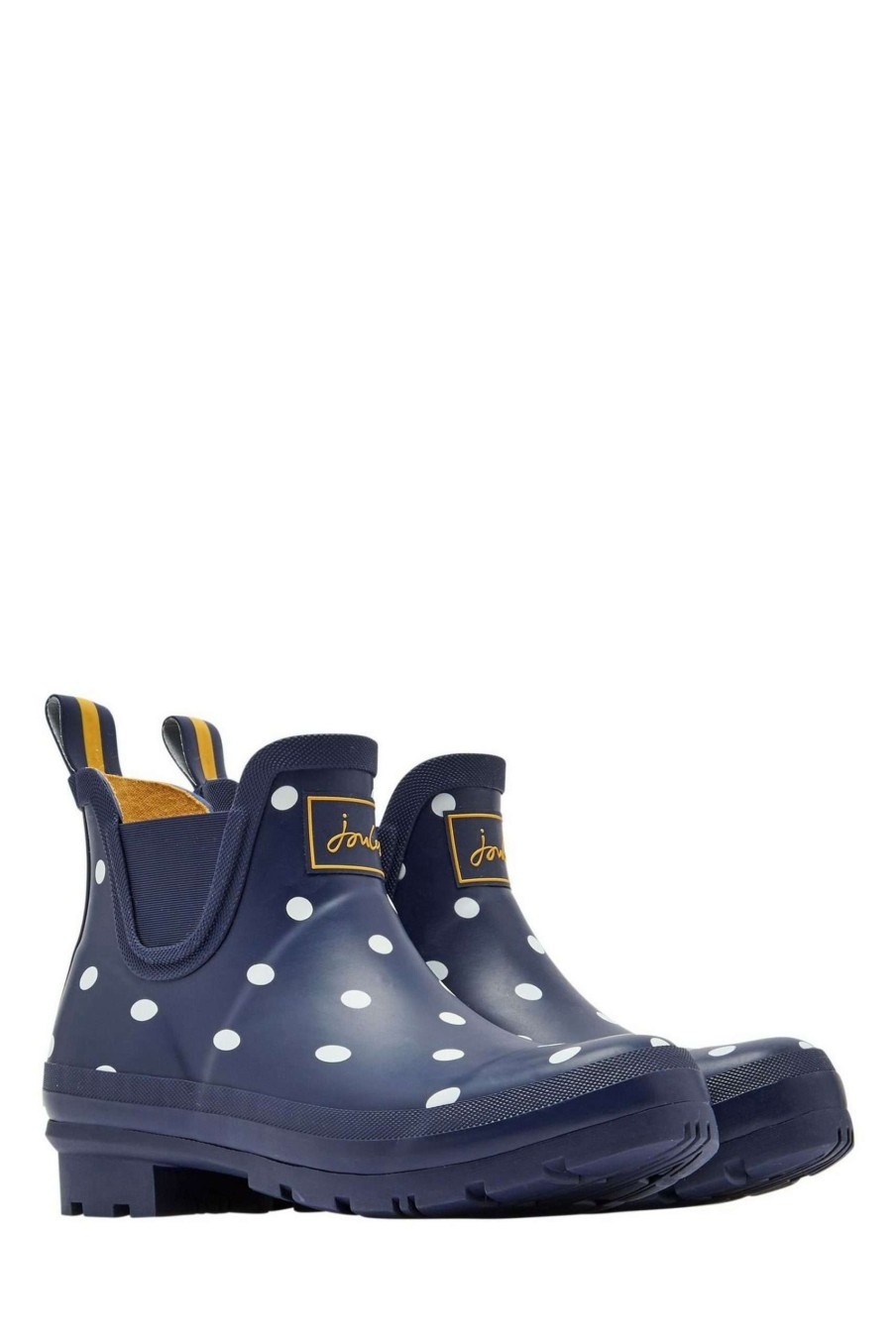 Accessories * | Joules Blue Wellibob Short Height Printed Wellies Clearance Sale