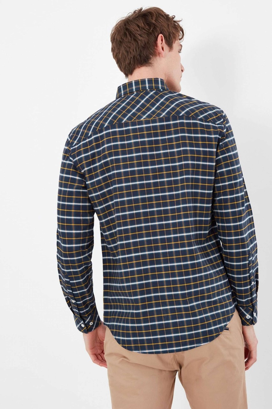 Apparel * | Joules Blue Welford Long Sleeve Classic Fit Check Shirt Latest Fashion