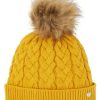 Accessories * | Joules Yellow Elena Cable Hat Closeout Sale