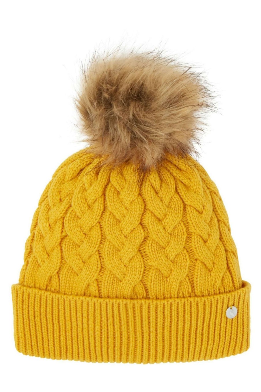 Accessories * | Joules Yellow Elena Cable Hat Closeout Sale