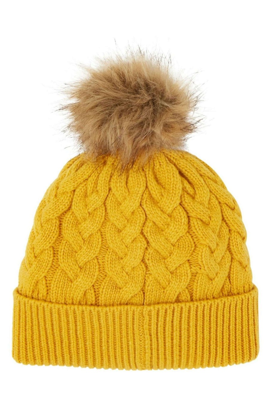 Accessories * | Joules Yellow Elena Cable Hat Closeout Sale