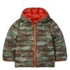 Apparel * | Joules Green Switch It Showerproof Printed Reversible Jacket Official