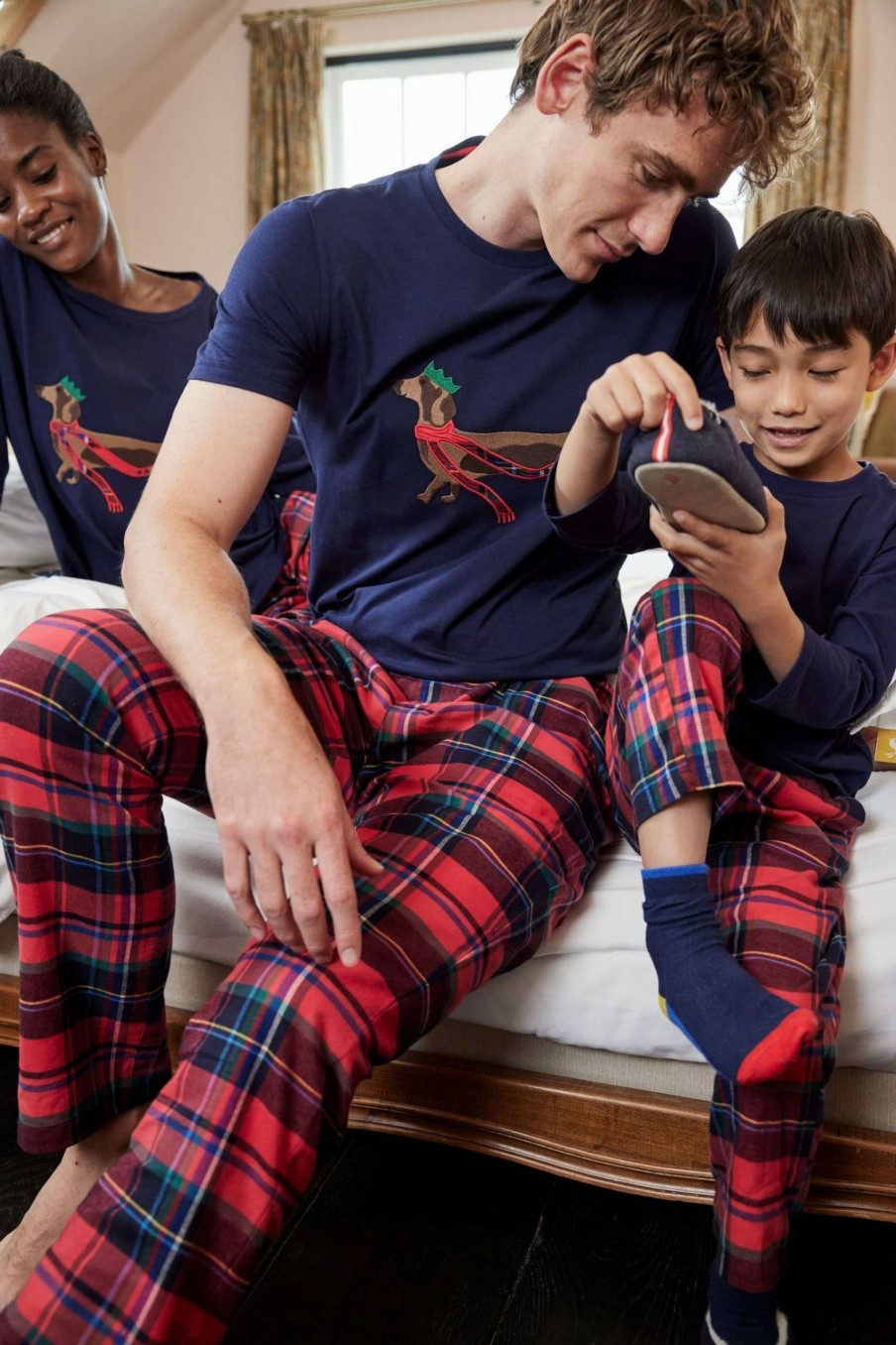 Accessories * | Joules Blue Christmas Nightwear Set Exclusive Design