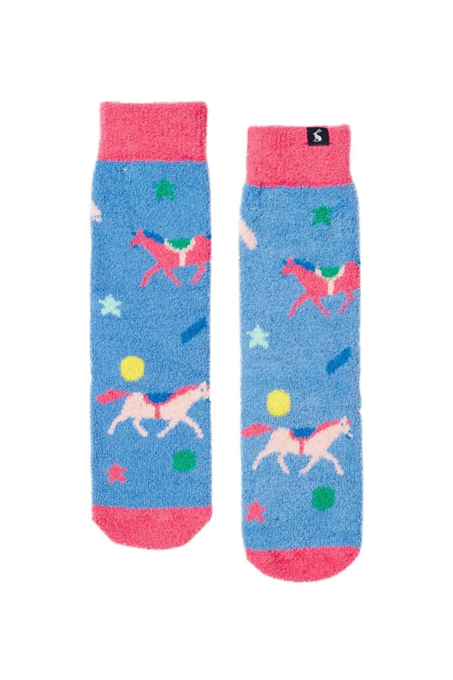 Accessories * | Joules Blue Fluffy Socks Discounts