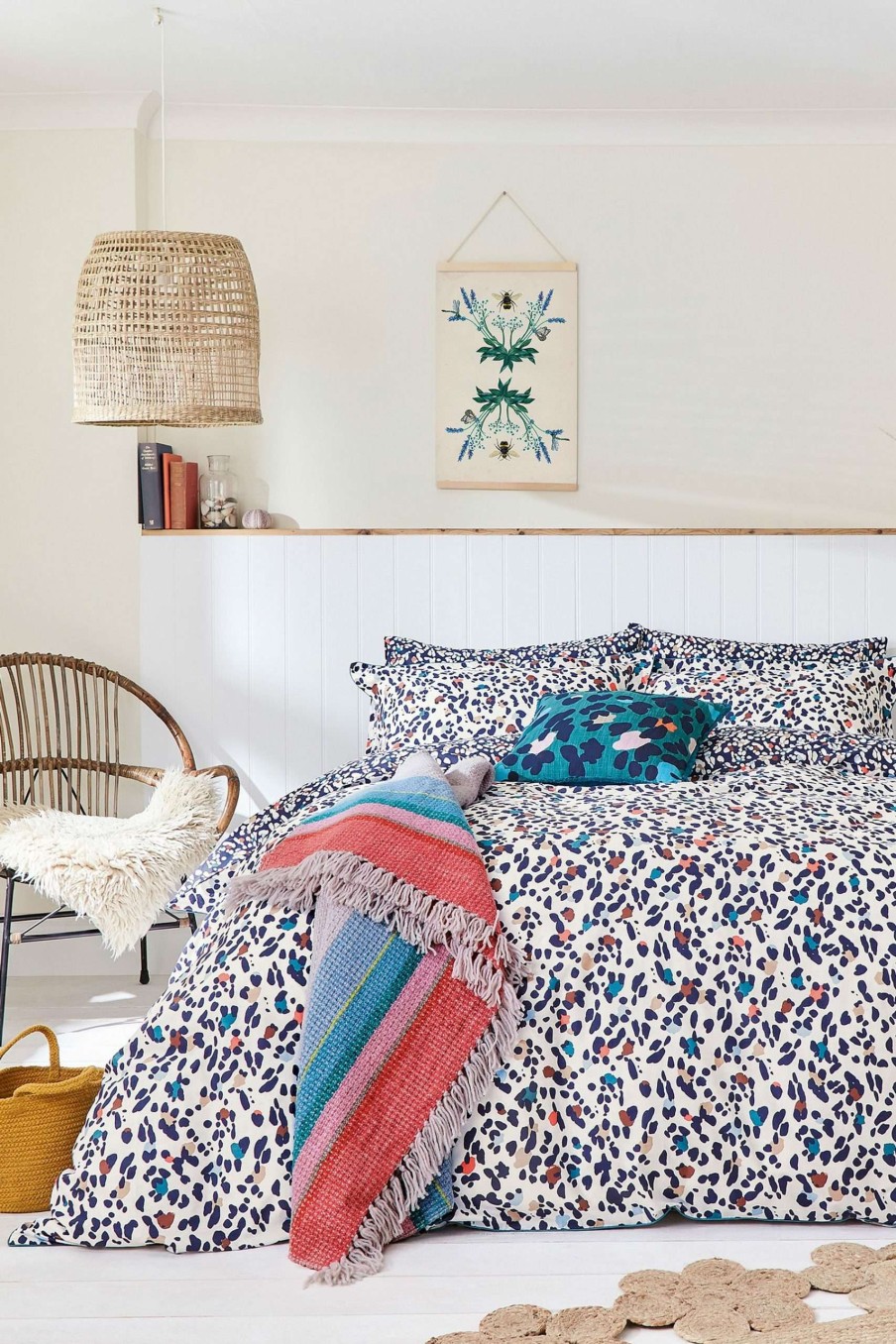 Accessories * | Joules Lynx Leopard 180 Thread Count Cotton Percale Duvet Cover And Pillowcase Set Special