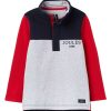 Apparel * | Joules Blue Dale Colourblock Overhead 1/2-Zip Sweatshirt Exclusive Design