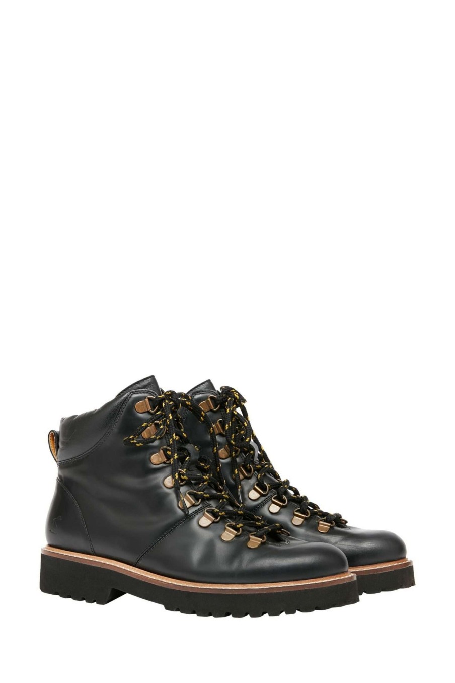 Shoes * | Joules Newtown Black Rubberised Hiker Boots Cut Price