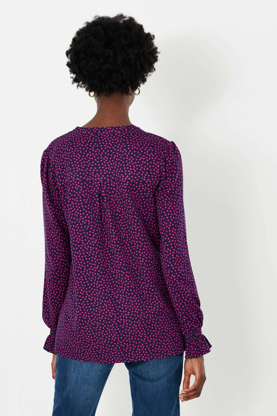 Apparel * | Joules Blue Eliana Jersey Blouse Hot Selling