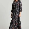 Apparel * | Joules Blue Lyla Button Down Tiered Dress Limited Edition