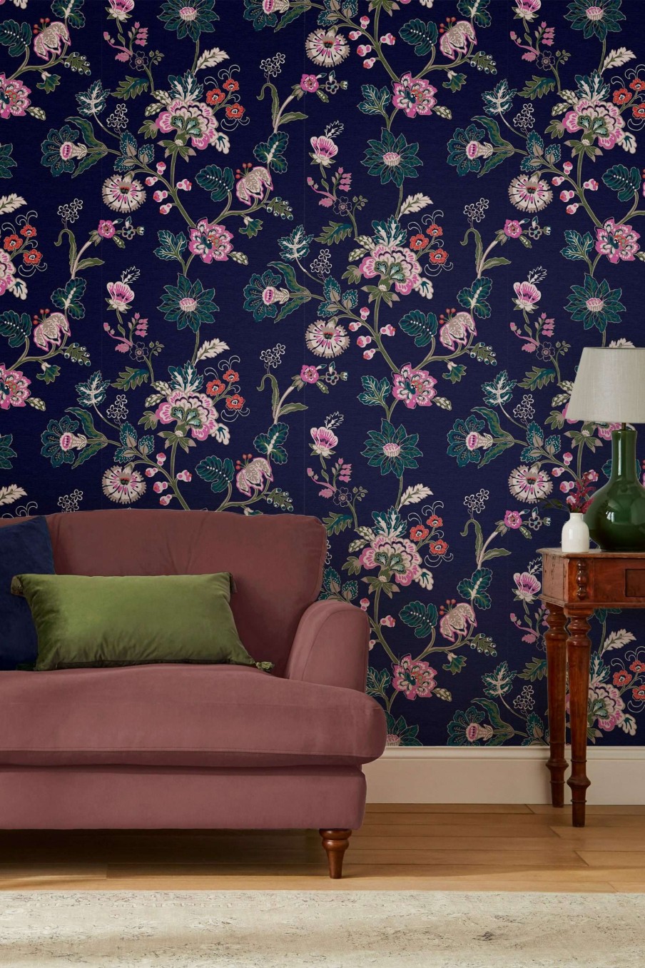 Accessories * | Joules Vine Cottage Floral Royal Navy A4 Sample Best-Selling