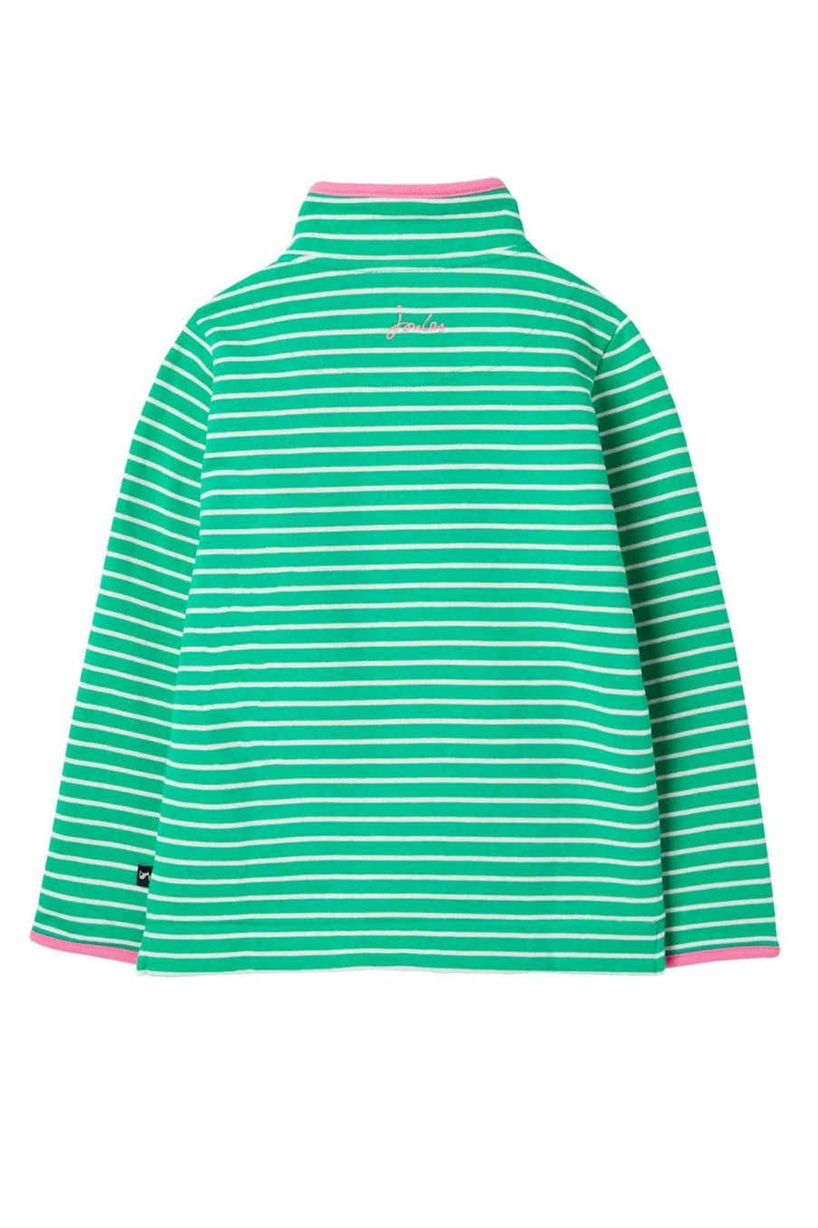 Apparel * | Joules Green Fairdale Printed Half Zip Sweatshirt 100% Guarantee