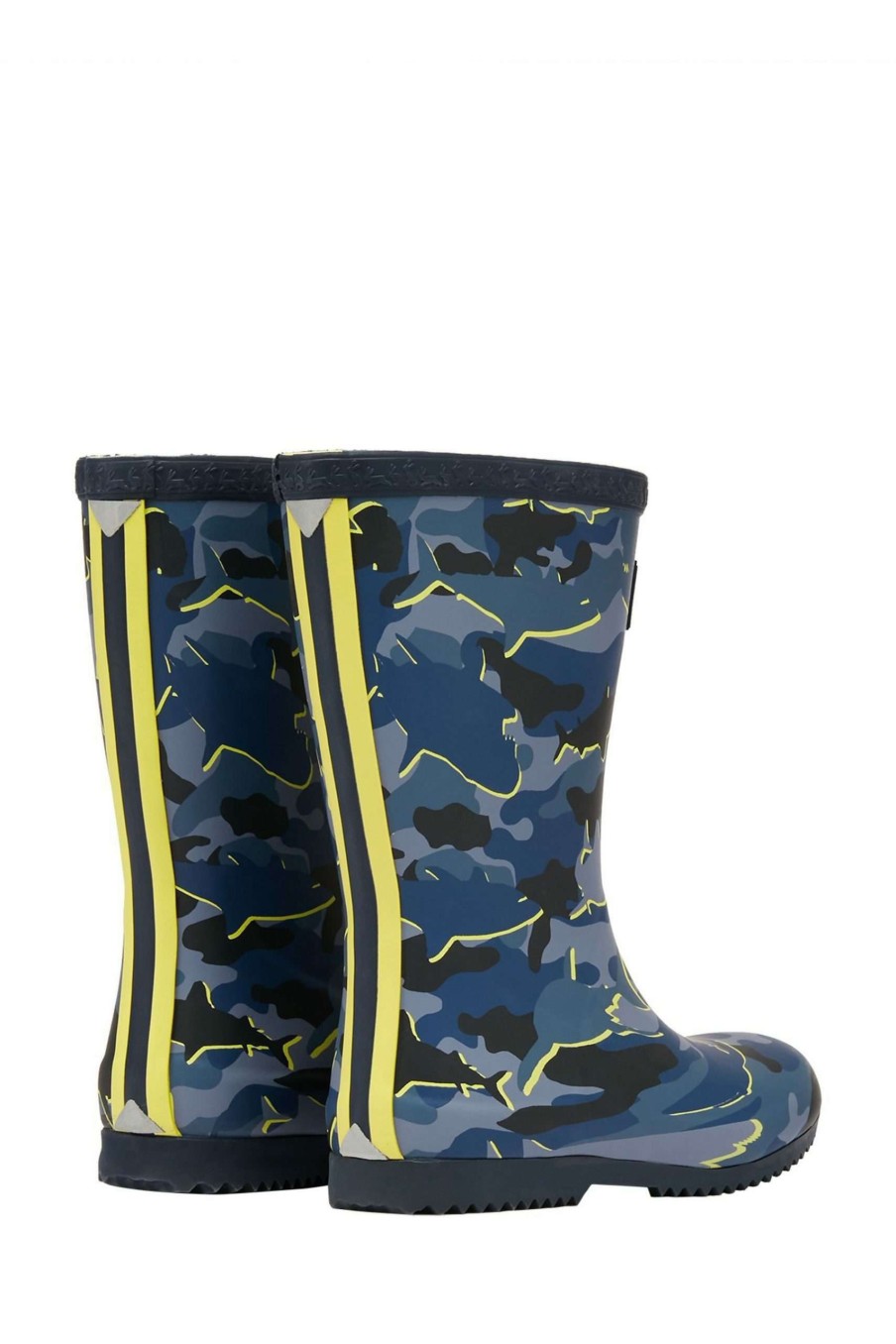 Accessories * | Joules Blue Roll Up Flexible Printed Wellies Closeout Sale