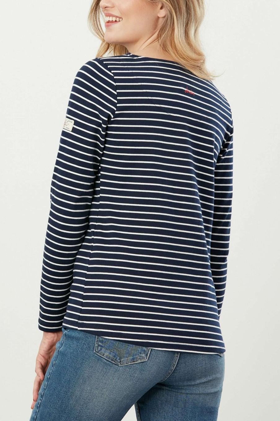 Apparel * | Joules Harbour Blue Long Sleeve Jersey Top Hot Selling