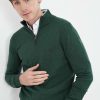 Apparel * | Joules Green Hillside Seasonal 1/4Th Zip Funnel Neck Jumper Limited Edition