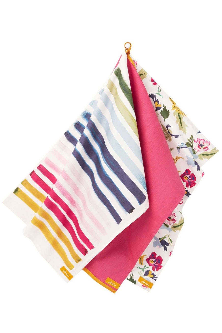 Accessories * | Joules 3 Pack Bee And Striped Tea Towel Set Best-Selling