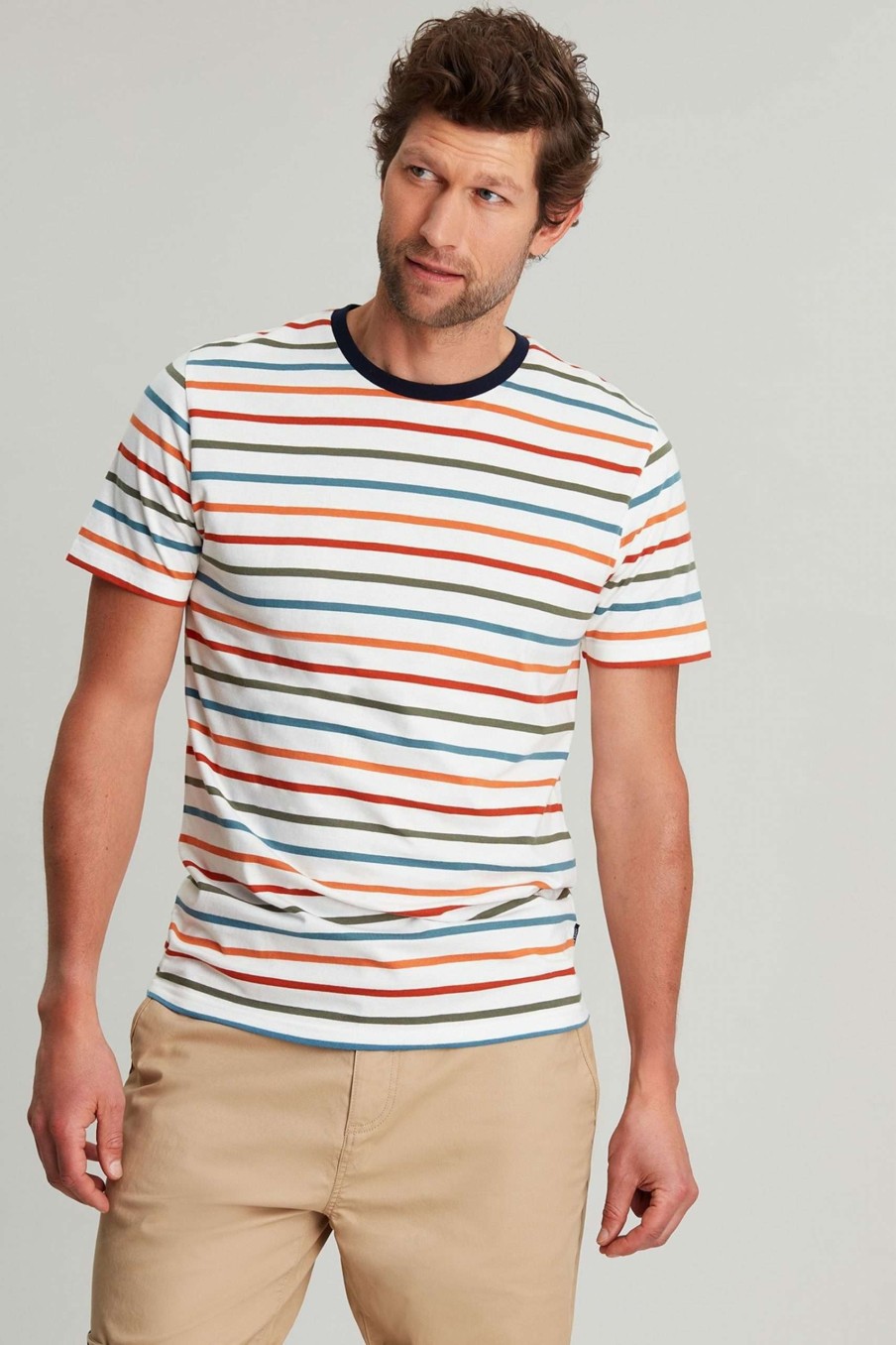 Apparel * | Joules Boathouse Stripe White T-Shirt Classical