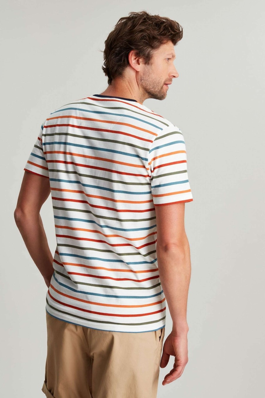 Apparel * | Joules Boathouse Stripe White T-Shirt Classical