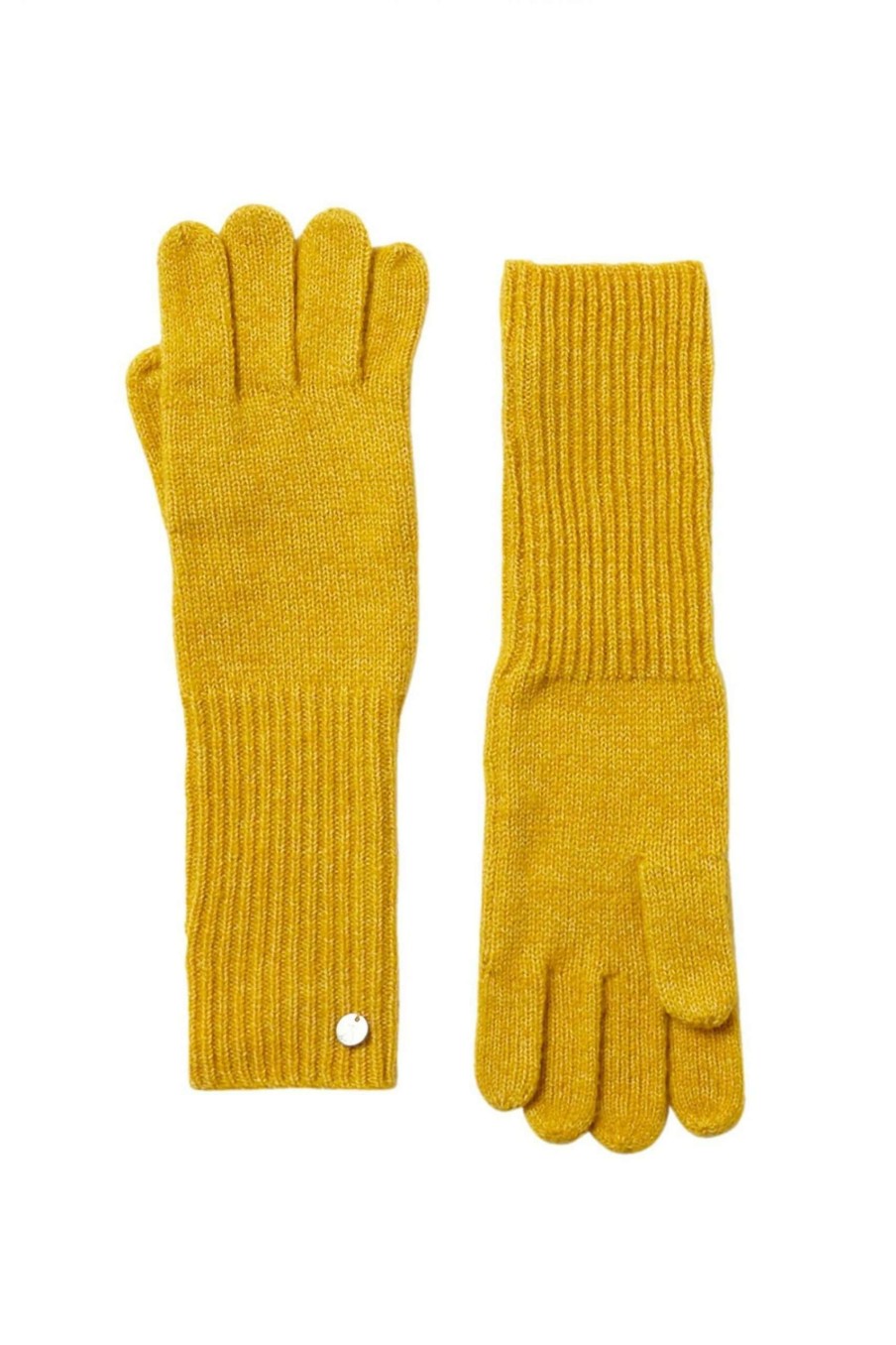 Accessories * | Joules Yellow Shinebright Ribbed Gloves Original