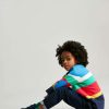 Apparel * | Joules Captain White Stripe Overhead 1/2-Zip Sweatshirt Free Delivery