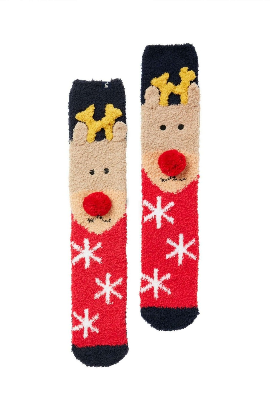 Accessories * | Joules Blue Festive Fluffy Socks Festive Fluffy Socks Classical