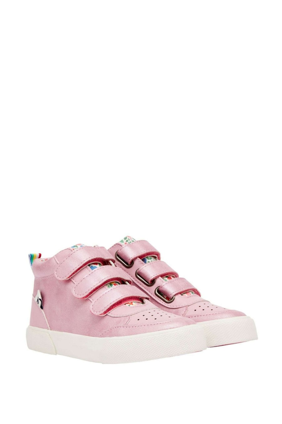 Shoes * | Joules Pink Bailey High Top Trainers Cut Price