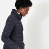 Apparel * | Joules Blue Gosway Fur Trim Padded Coat Closeout Sale